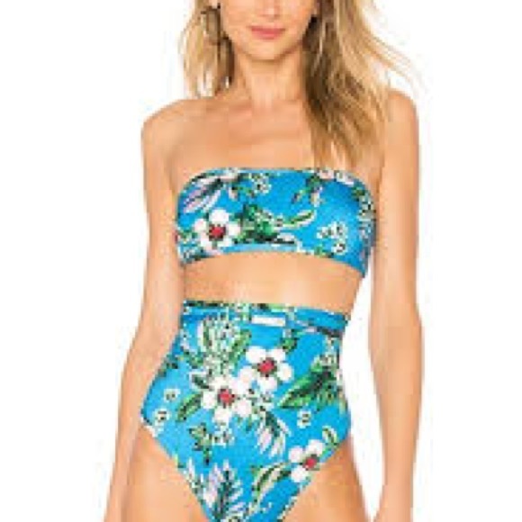 DIANE VON FURSTENBERG Bolan Small Patio Blue Bikini - Picture 1 of 8